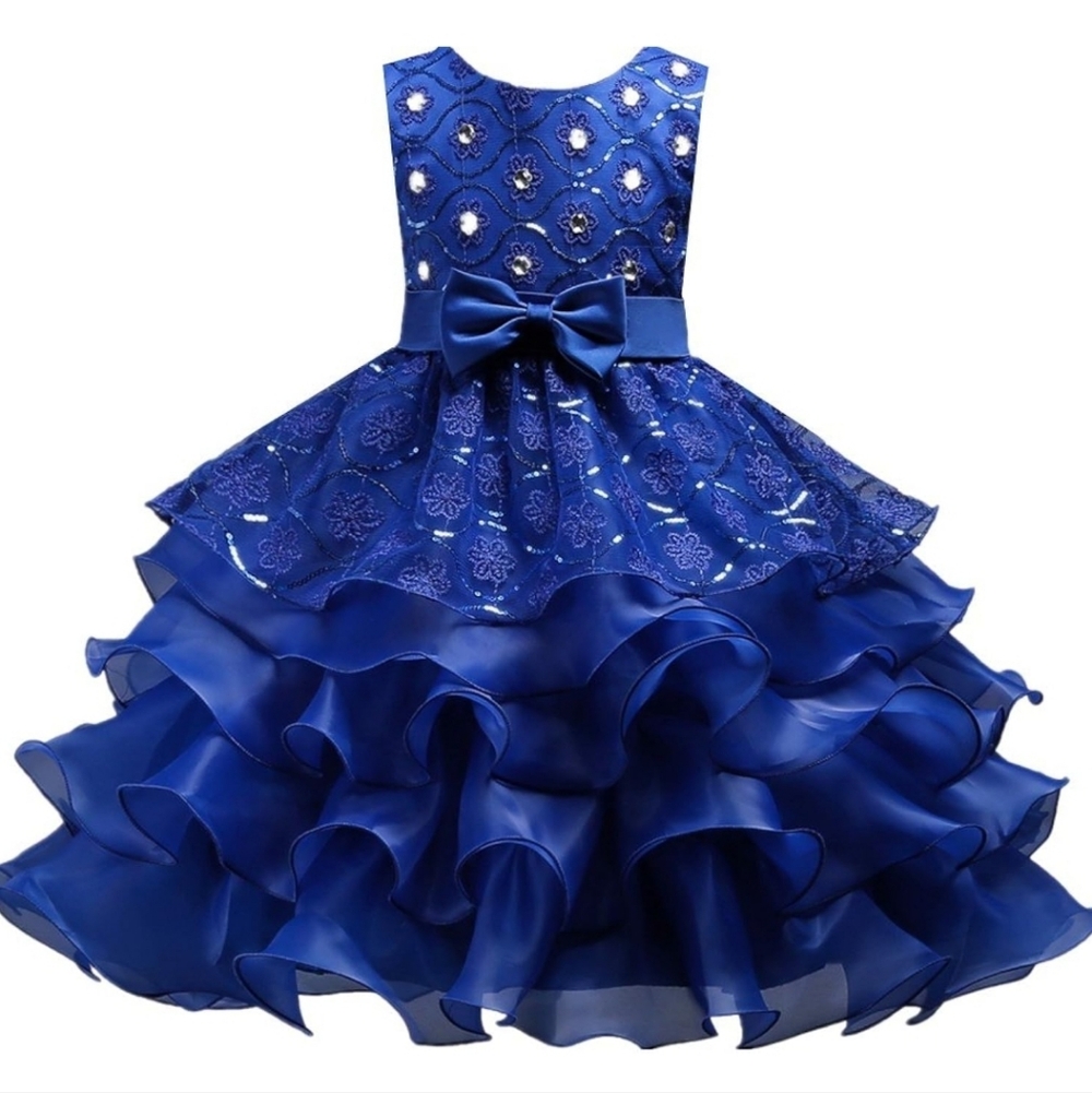 Amazon Royal Blue Formal Kids Dress